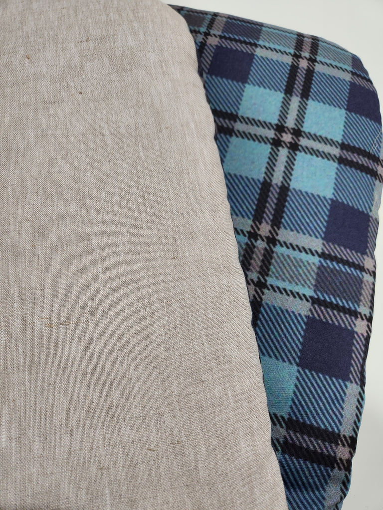 uppababy vista tartan SOFTIES Uppababy Vista 2 Pram Liner Main Seat BLUE PLAID / NEUTRAL LINEN