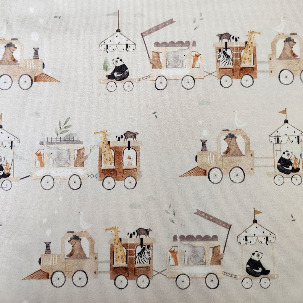 DELUXE Bugaboo DONKEY Pram Liner ZOO TRAIN NEUTRAL