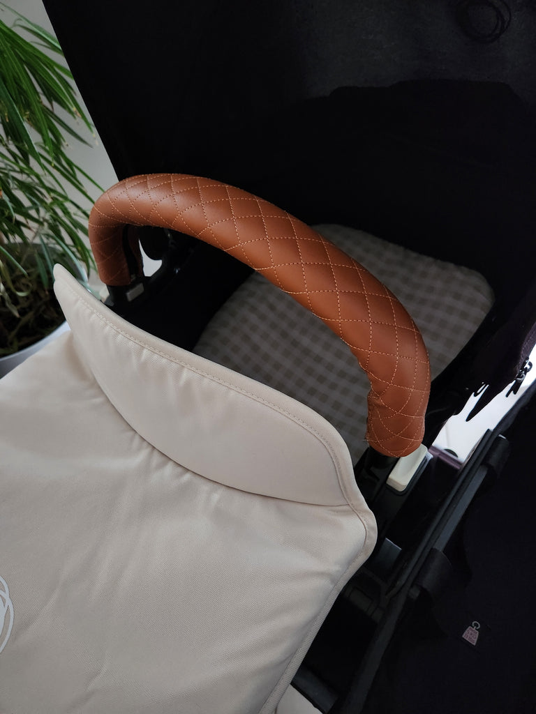 bugaboo handle cover Bugaboo Fox Handle & Belly Bar Cover Set TAN Quilted