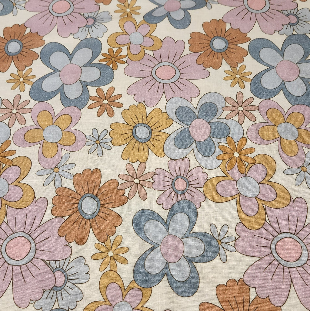 Pram Liner CUSTOM MADE *mauve neutral floral* - Main Image