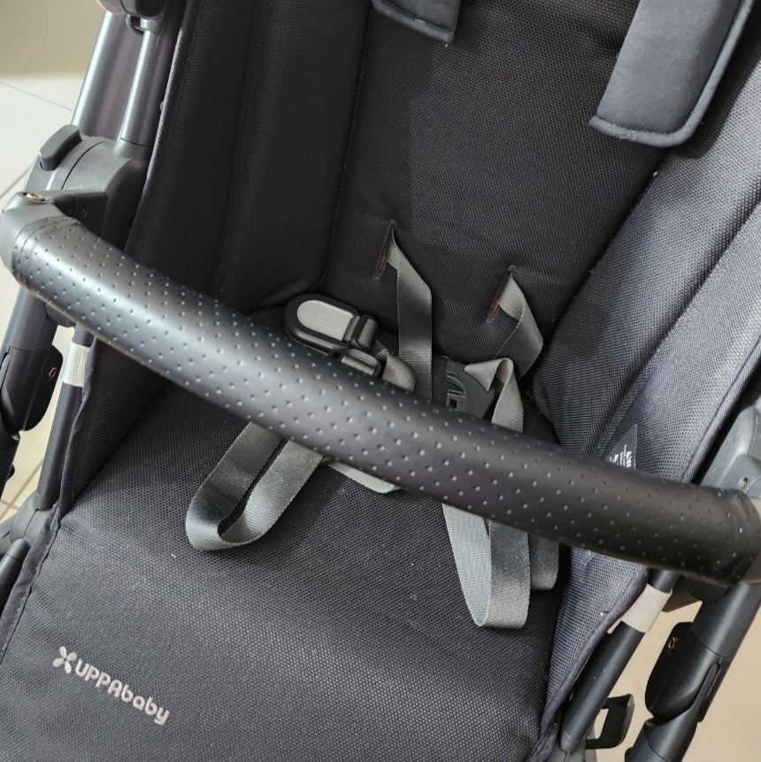 HANDLE AND BELLY BAR COVER SET UPPABABY VISTA 3, VISTA 2, VISTA & CRUZ 2 black Perforated