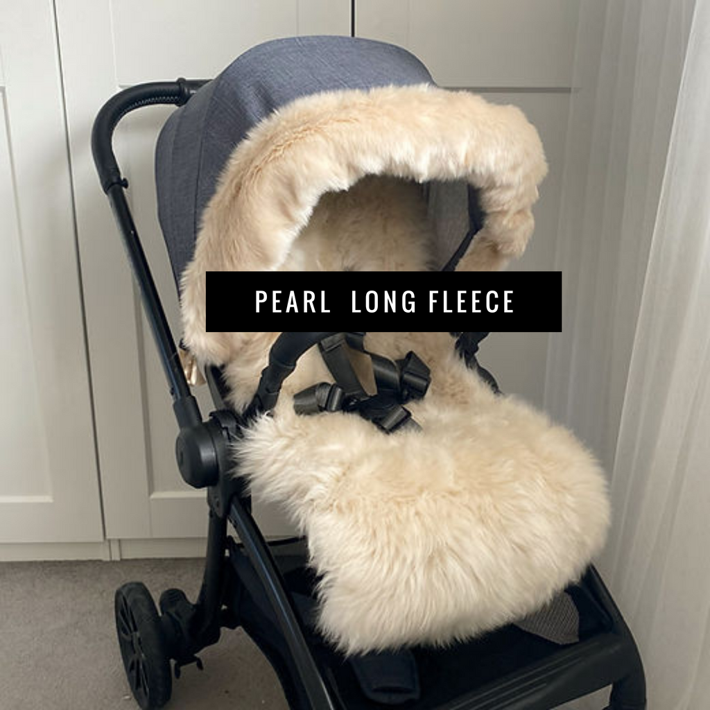 Genuine Sheepskin Pram Liner PEARL in stock