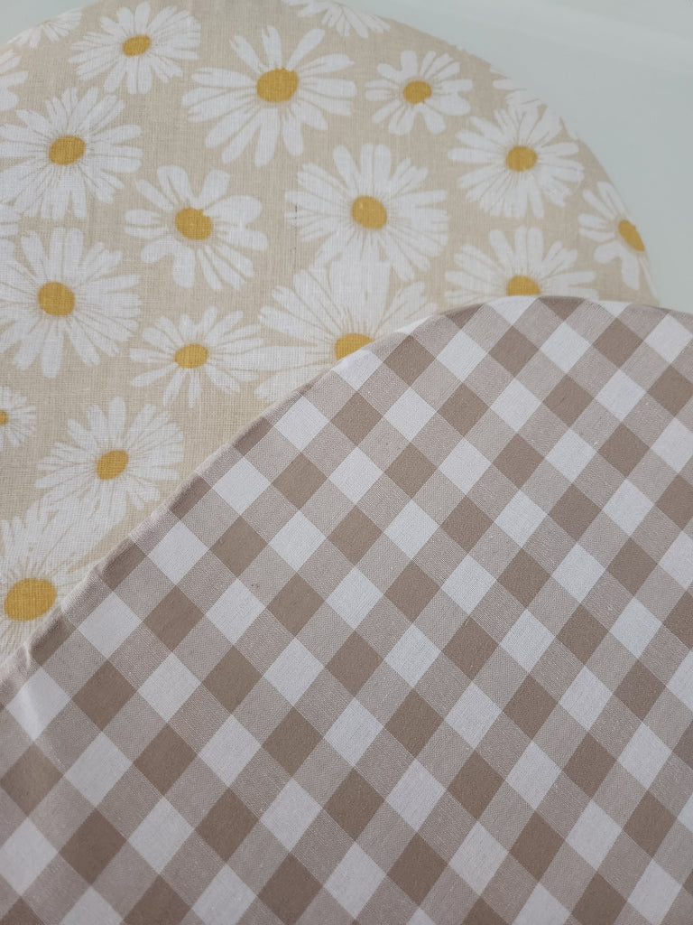 SOFTIES Universal Fit Pram Liner DAISY / BEIGE GINGHAM