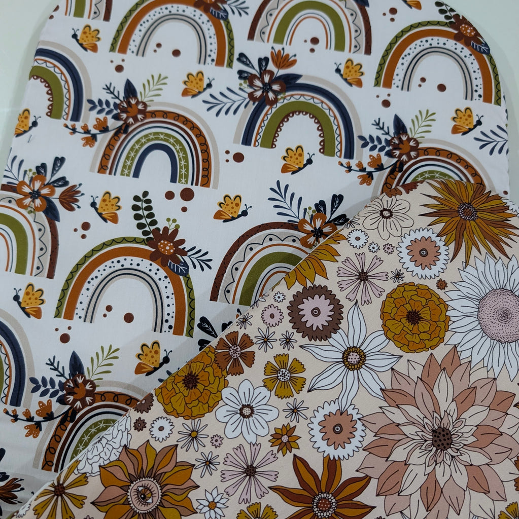 BUGABOO DONKEY BASSINET LINER ALL DONKEY MODELS. earth floral / earth rainbow