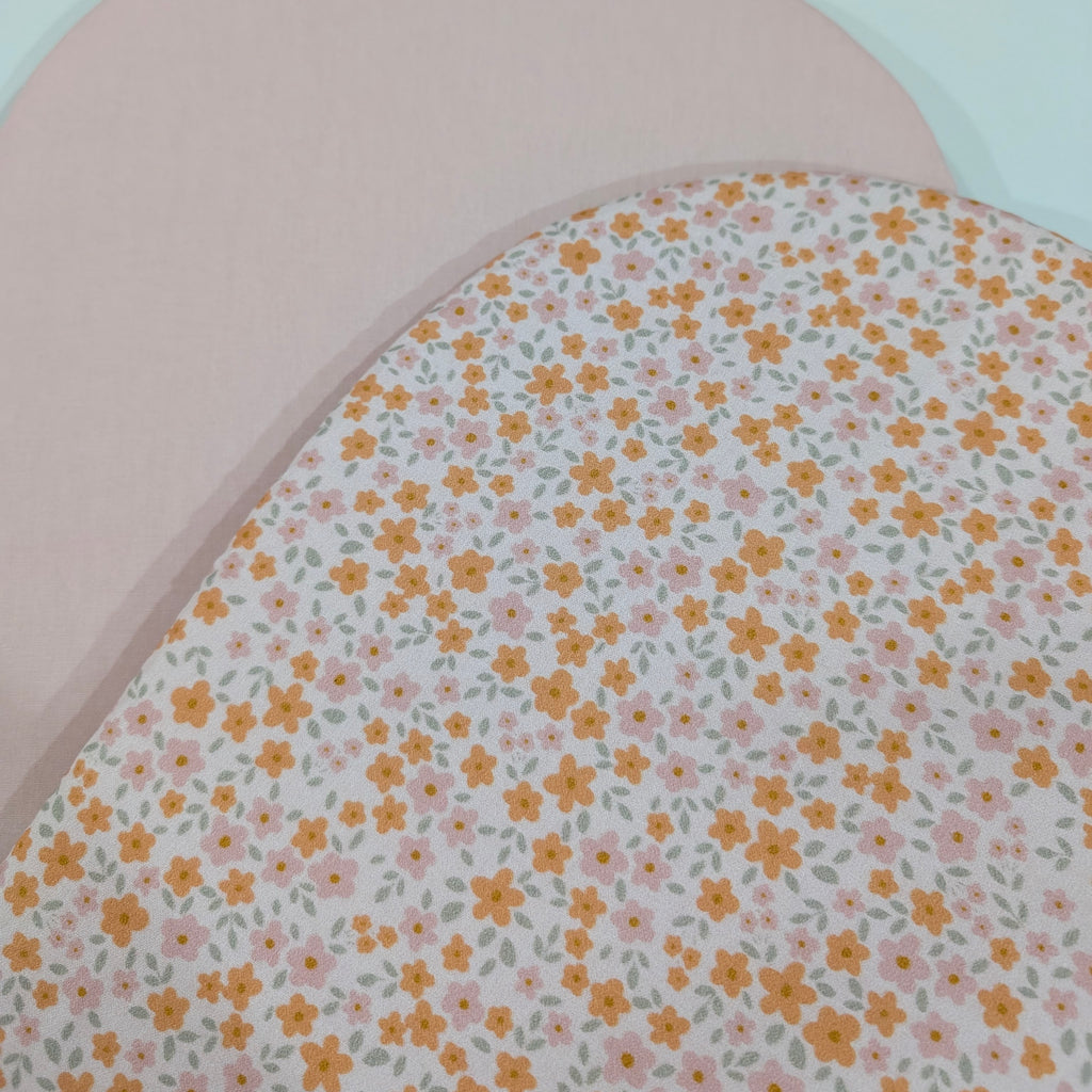 UPPABABY PRAM BASSINET LINER, FITS ALL UPPABABY BASSINETS. warm ditsy floral / musk pink