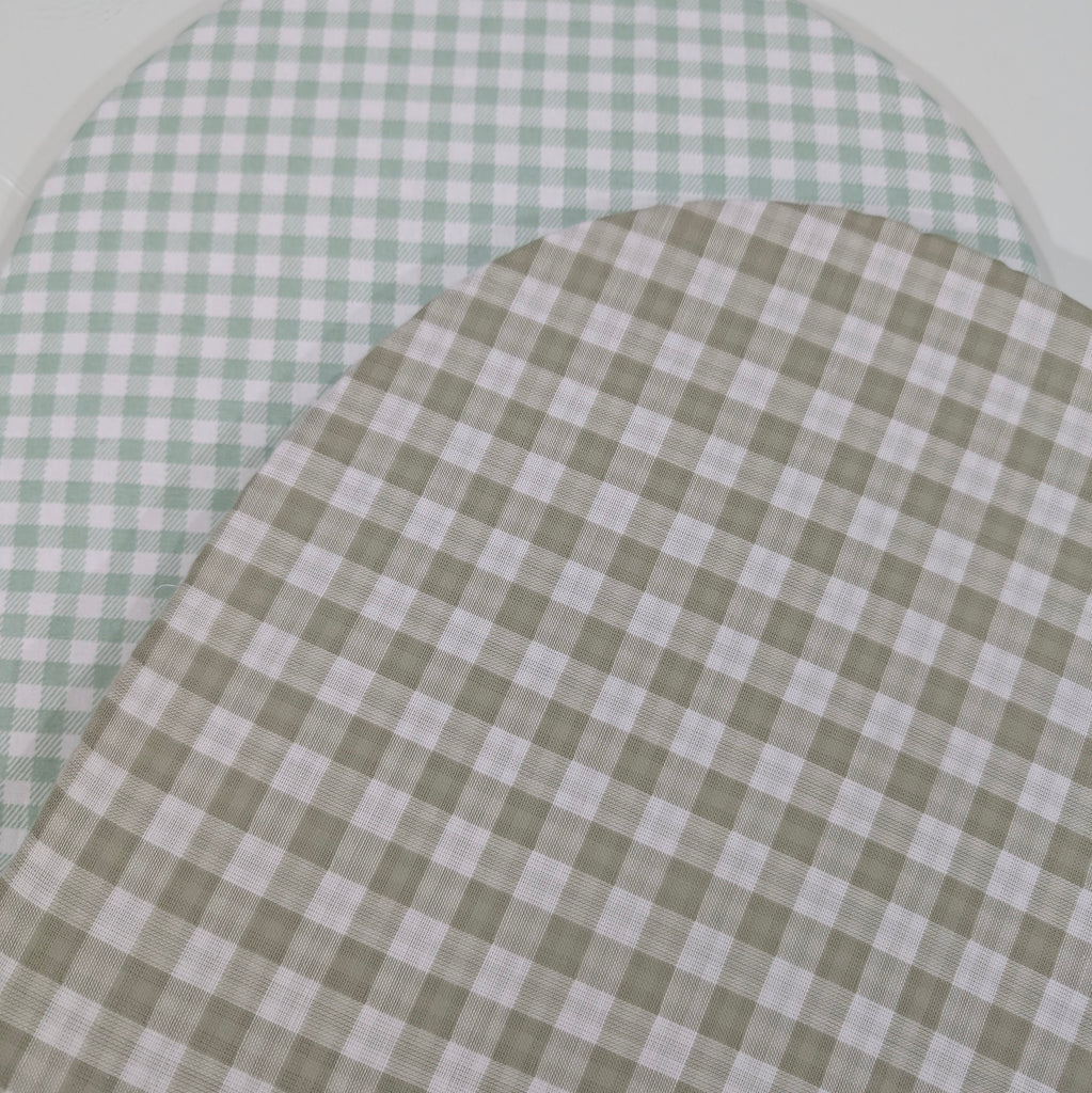 UPPABABY PRAM BASSINET LINER, FITS ALL UPPABABY BASSINETS. sage gingham / green gingham