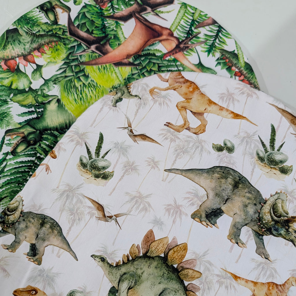 UPPABABY PRAM BASSINET LINER, FITS ALL UPPABABY BASSINETS. dino white / dinosaur jungle