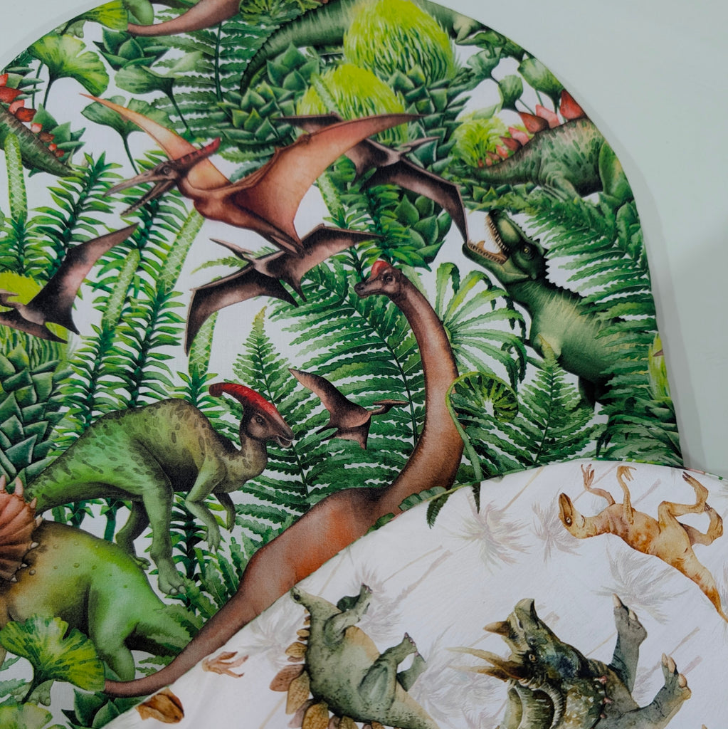 UPPABABY PRAM BASSINET LINER, FITS ALL UPPABABY BASSINETS. dino white / dinosaur jungle