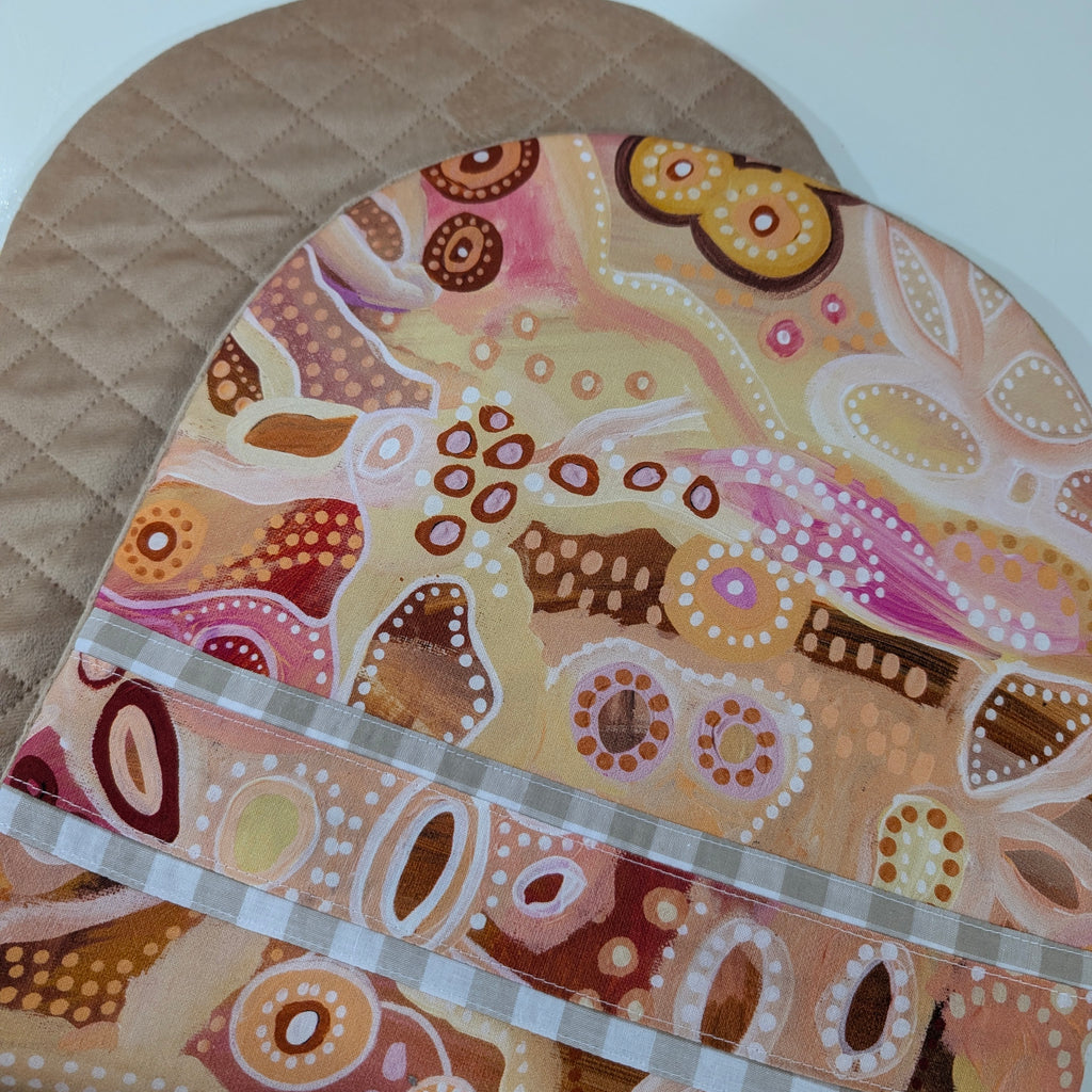UPPABABY PRAM BASSINET LINER, FITS ALL UPPABABY BASSINETS. pink indigenous / velour