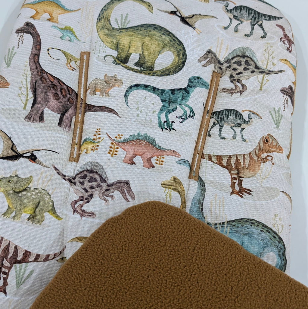 SOFTIES UPPABABY VISTA 3, 2 & 1 AND CRUZ 3 & 2 PRAM LINER MAIN SEAT neutral dino / tan fleece