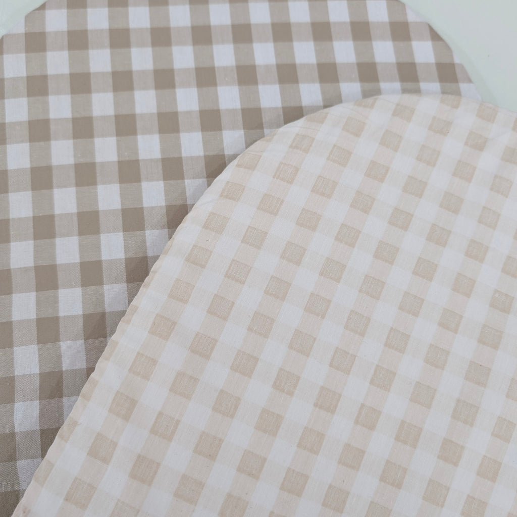 UPPABABY PRAM BASSINET LINER, FITS ALL UPPABABY BASSINETS. beige gingham / soft beige cream gingham SECONDS