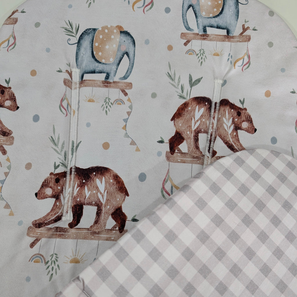 DELUXE UPPABABY VISTA 3, 2 & 1 AND CRUZ 3 & 2 PRAM LINER MAIN SEAT soft animal toys / whale gingham