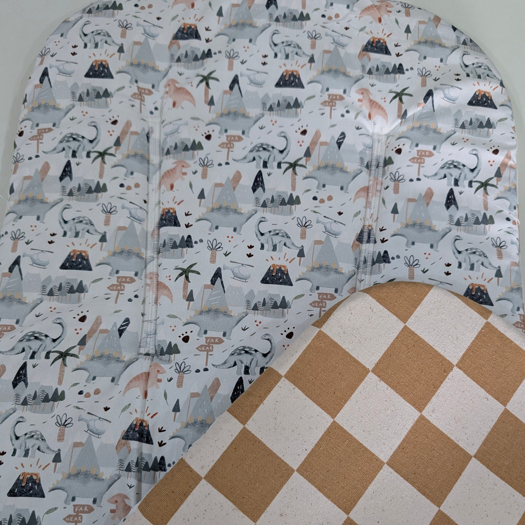 DELUXE UPPABABY VISTA 3, 2 & 1 AND CRUZ 3 & 2 PRAM LINER MAIN SEAT dino mountain / toffee check