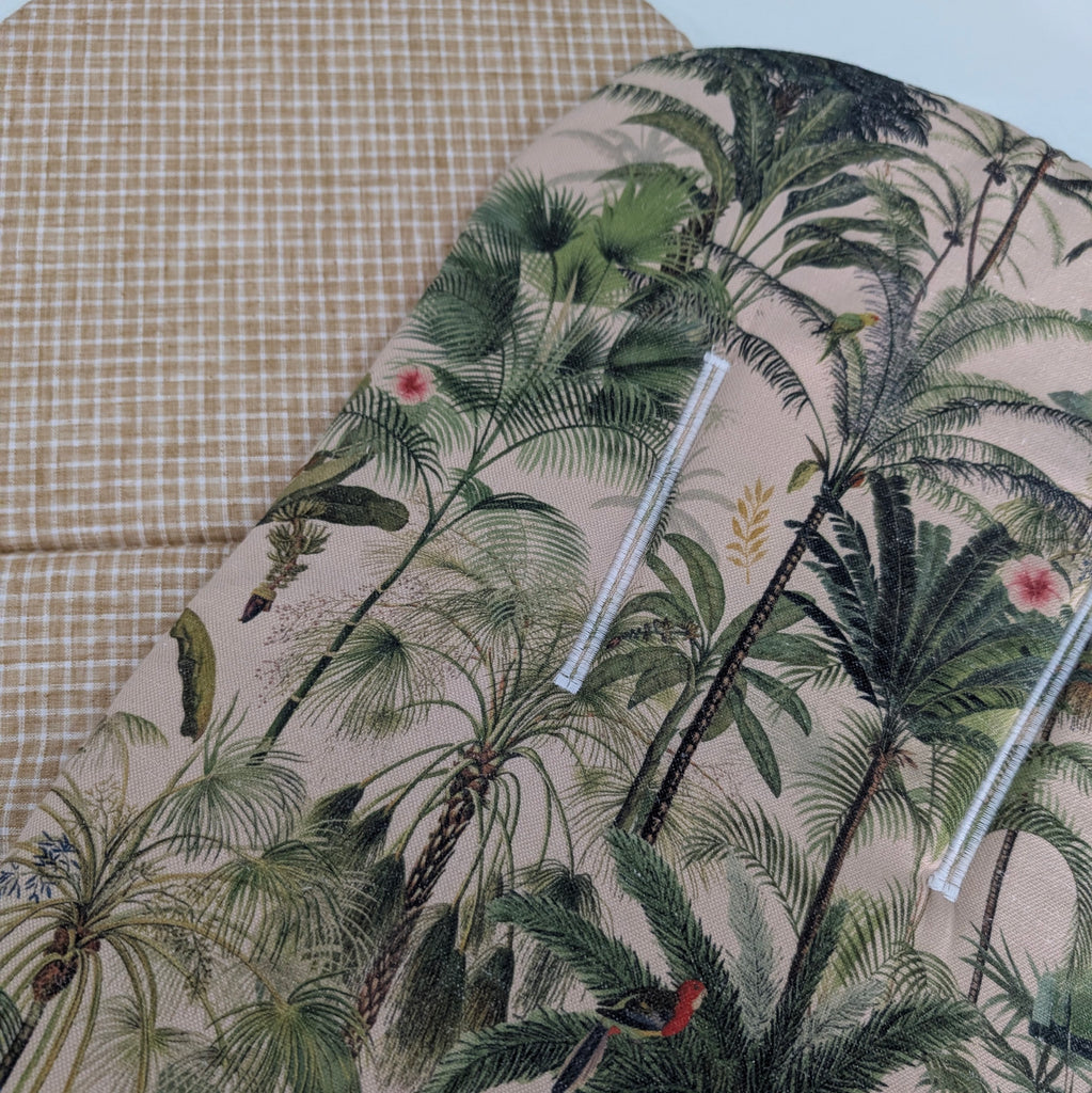 DELUXE UPPABABY VISTA 3, 2 & 1 AND CRUZ 3 & 2 PRAM LINER MAIN SEAT jungle palm / check