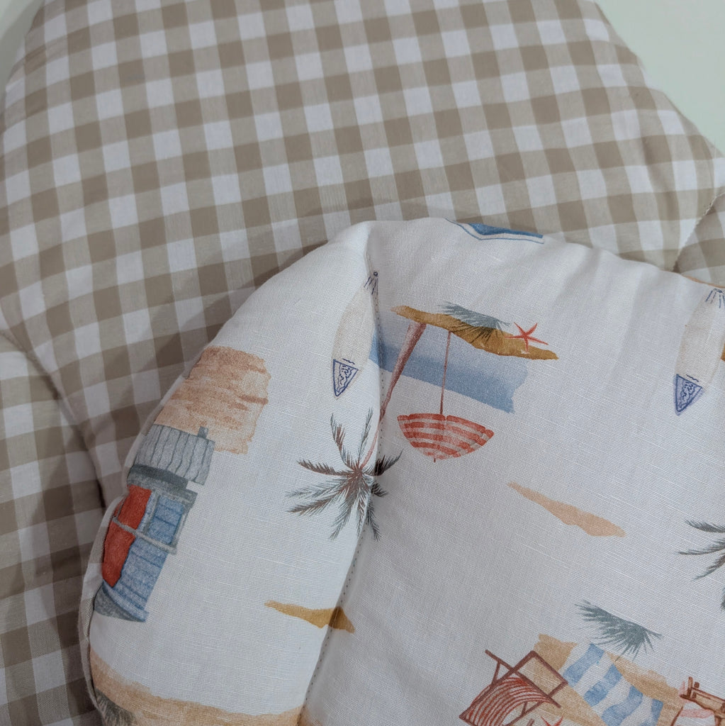 SOFTIES BUGABOO BUTTERFLY PRAM LINER beach holiday / beige gingham