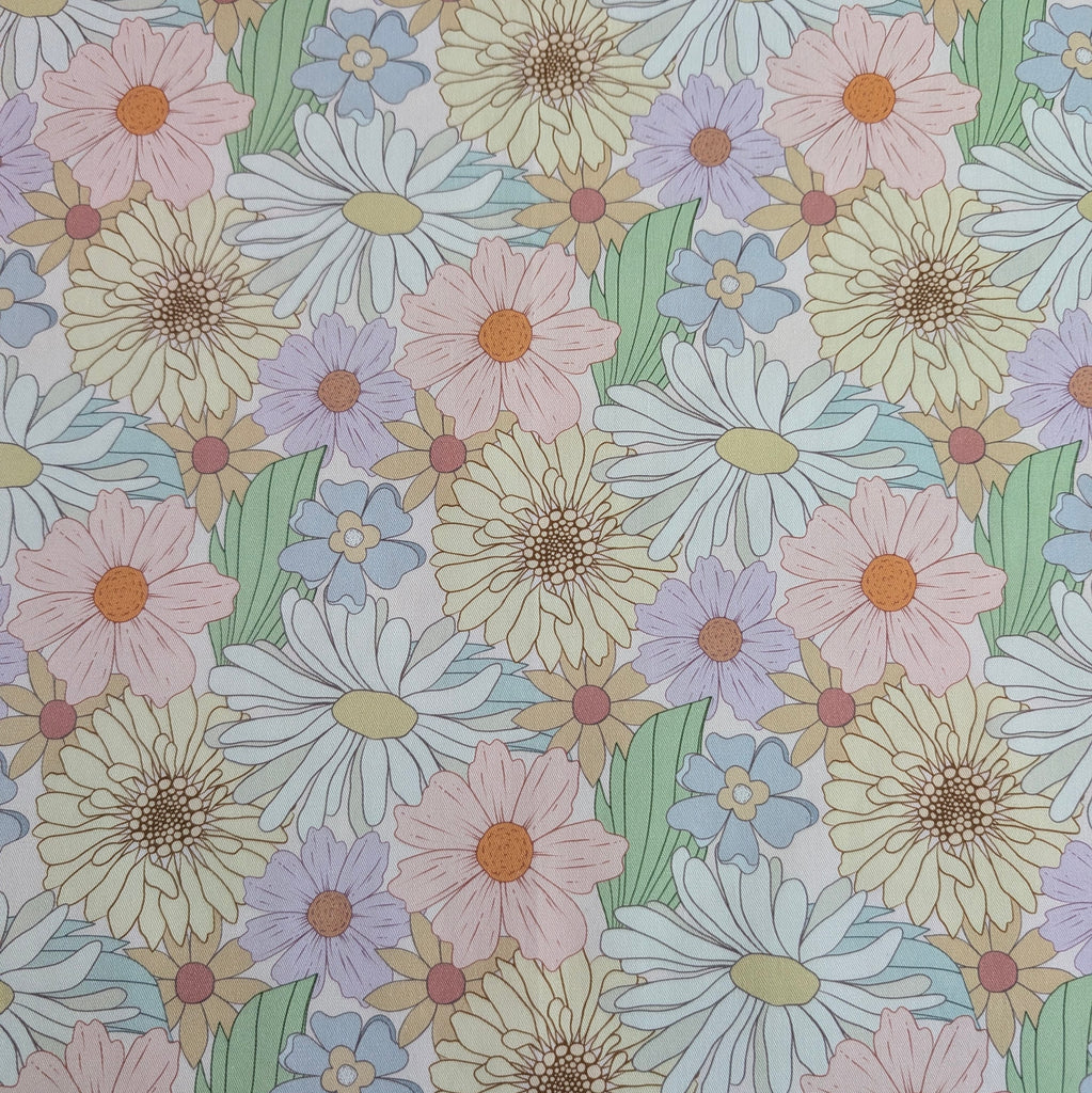 DELUXE UPPABABY VISTA 3, 2 & 1 AND CRUZ 3 & 2 PRAM LINER MAIN SEAT pastel garden