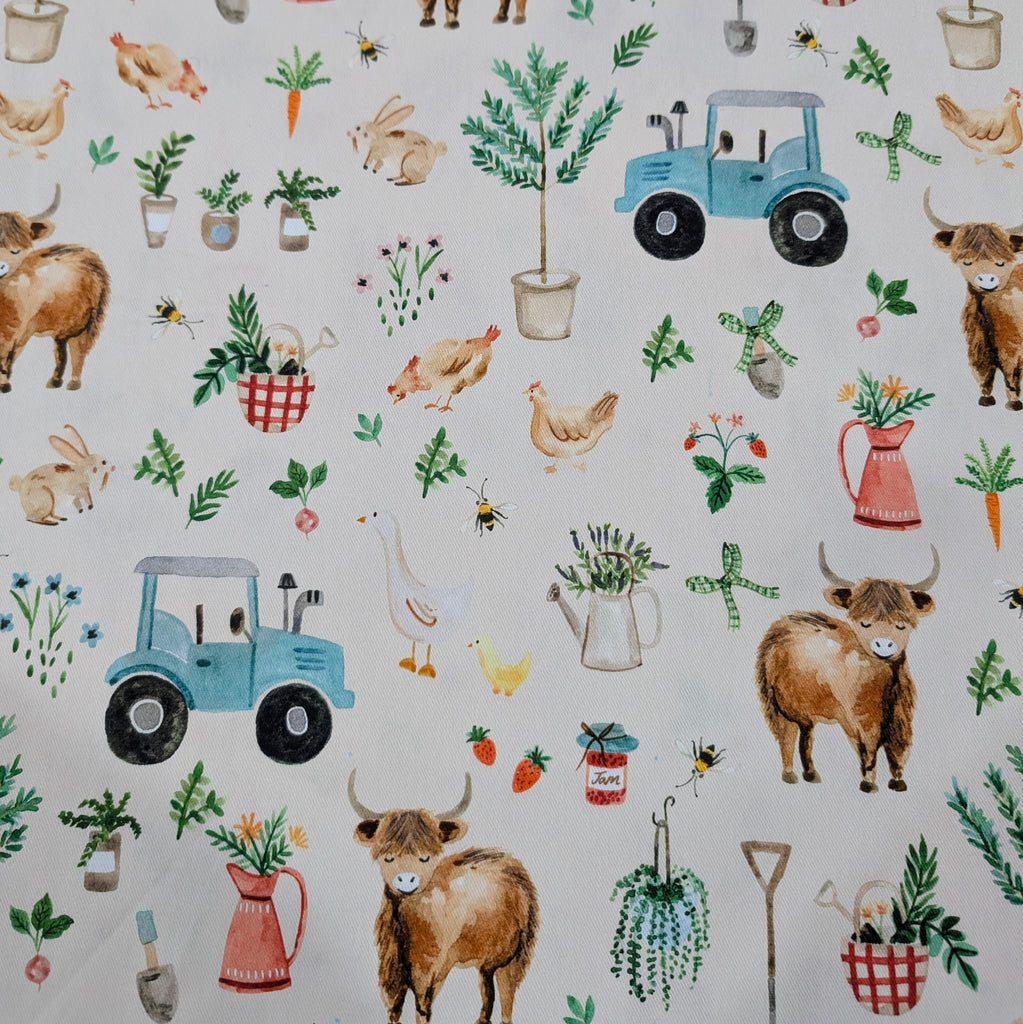 DELUXE UPPABABY VISTA 3, 2 & 1 AND CRUZ 3 & 2 PRAM LINER MAIN SEAT farm yard