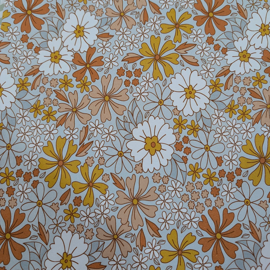 DELUXE UPPABABY VISTA 3, 2 & 1 AND CRUZ 3 & 2 PRAM LINER MAIN SEAT sky floral