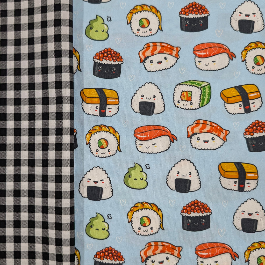 DELUXE UPPABABY VISTA 3, 2 & 1 AND CRUZ 3 & 2 PRAM LINER MAIN SEAT sushi / gingham