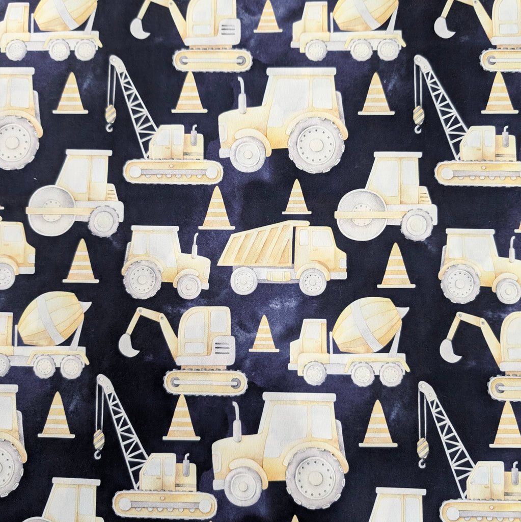 DELUXE UPPABABY VISTA 3, 2 & 1 AND CRUZ 3 & 2 PRAM LINER MAIN SEAT blue busy construction