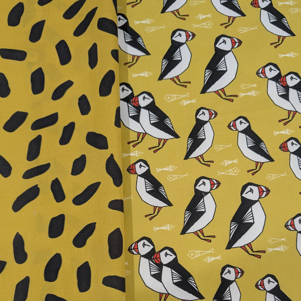 UPPABABY PRAM BASSINET LINER, FITS ALL UPPABABY BASSINETS. puffin / abstract mustard spot