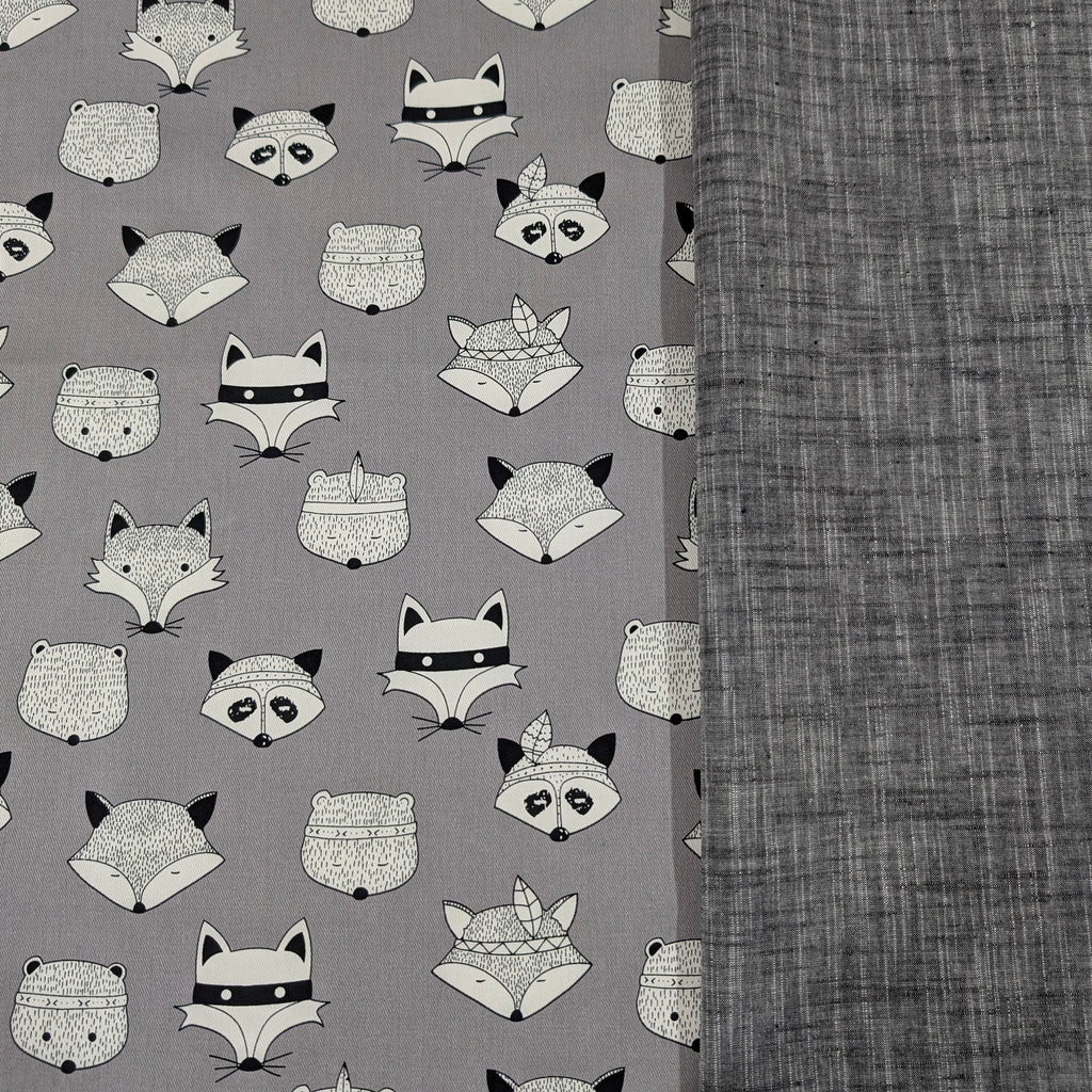 UPPABABY PRAM BASSINET LINER, FITS ALL UPPABABY BASSINETS. grey animals / grey