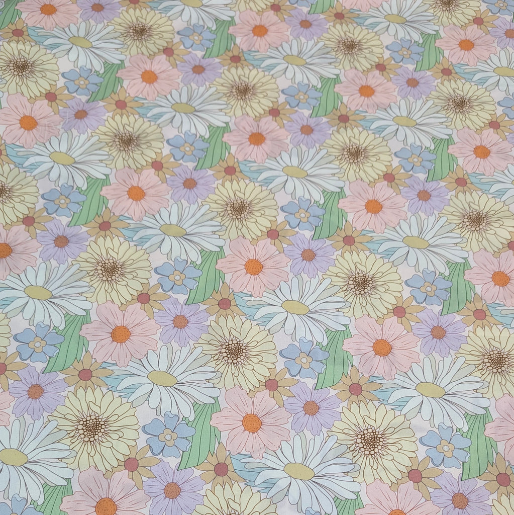 DELUXE UNIVERSAL FIT PRAM LINER spring pastel flowers