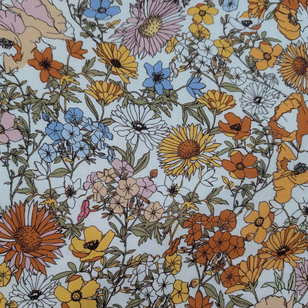 DELUXE UNIVERSAL FIT PRAM LINER autumn breeze blooms