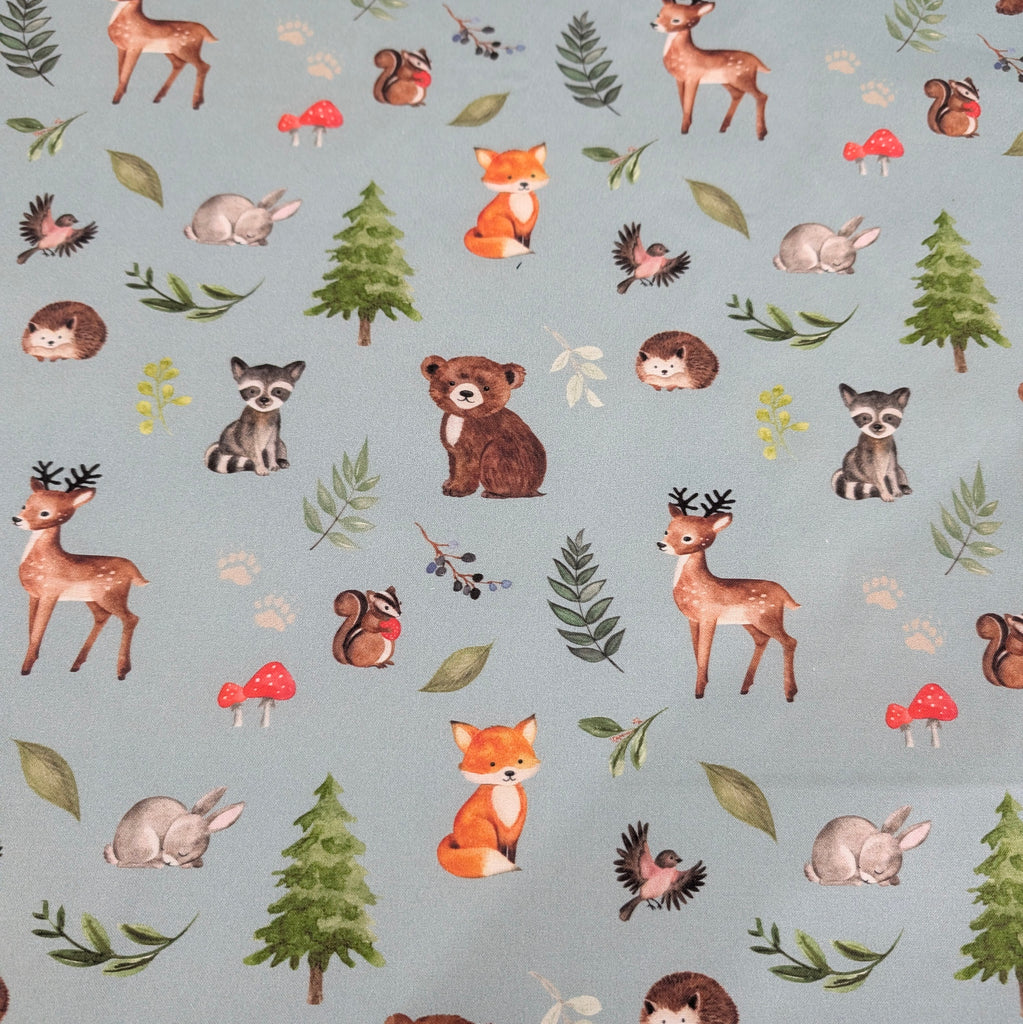 DELUXE UNIVERSAL FIT PRAM LINER haze blue forest babies