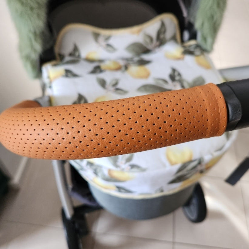 Bugaboo Bee Handle Bar Cover Set WARM TAN PERFORATED