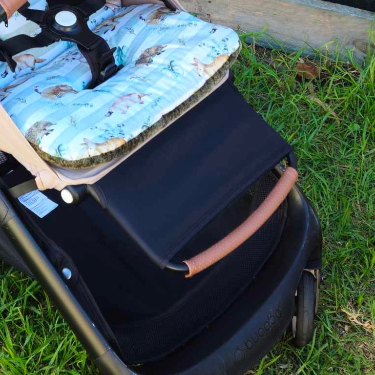 bugaboo footrest Bugaboo Butterfly Footrest Grab Handle Cover MID BROWN Perforated