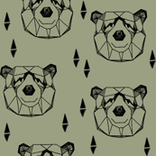 Pram Liner CUSTOM MADE Artichoke Bear